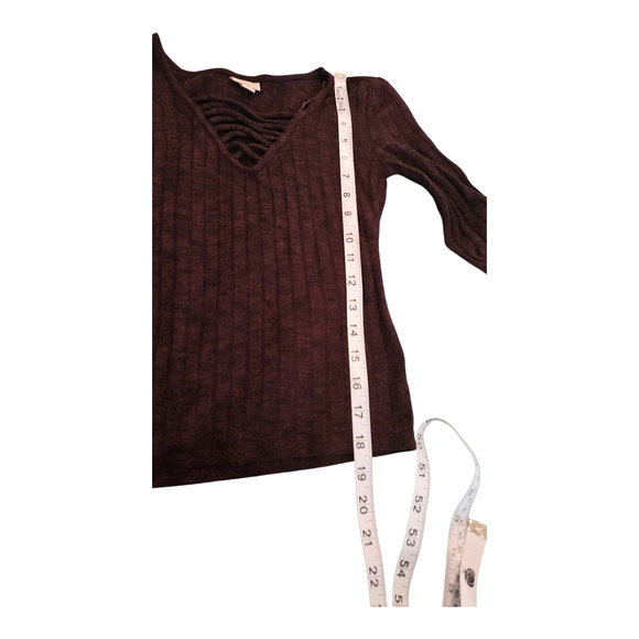 Cape Juby XS Burgundy Long Sleeve Sweater - Picture 7 of 8